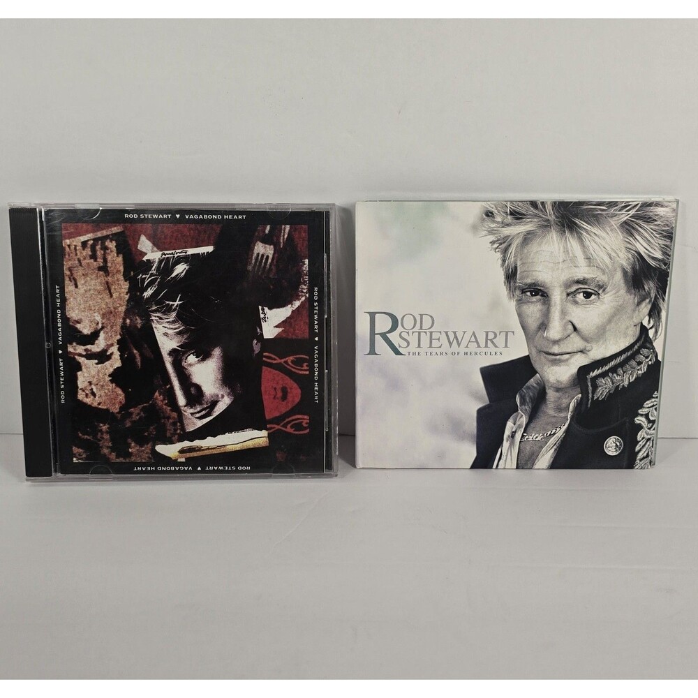 Lot of 2 Rod Stewart CD's. The Tears of Hercules. Vagabond Heart.